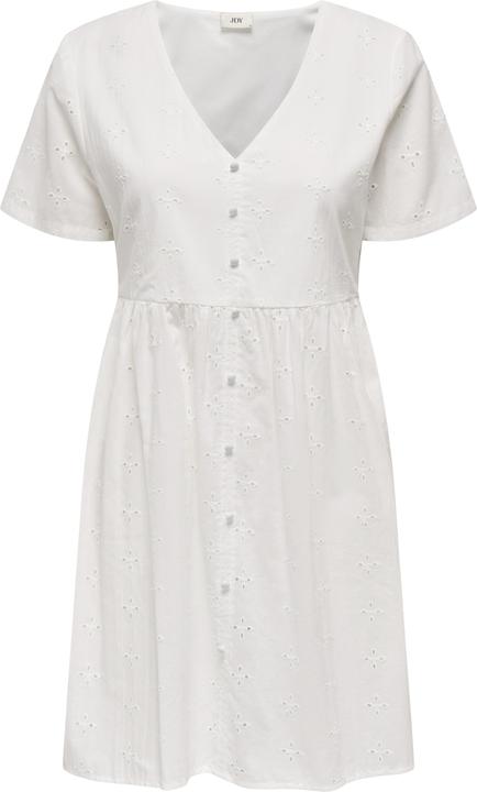 JdY Normal geschnitten V-Ausschnitt Voluminöser Armschnitt Midikleid Kleid