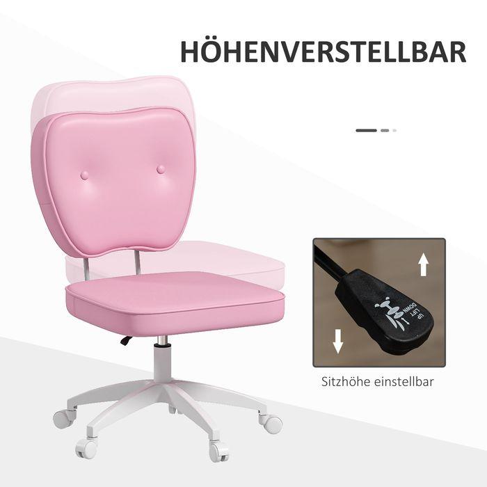 Immagine prodotto Swisshandel24 Sedia da ufficio, fino a 120 kg, similpelle, rosa
