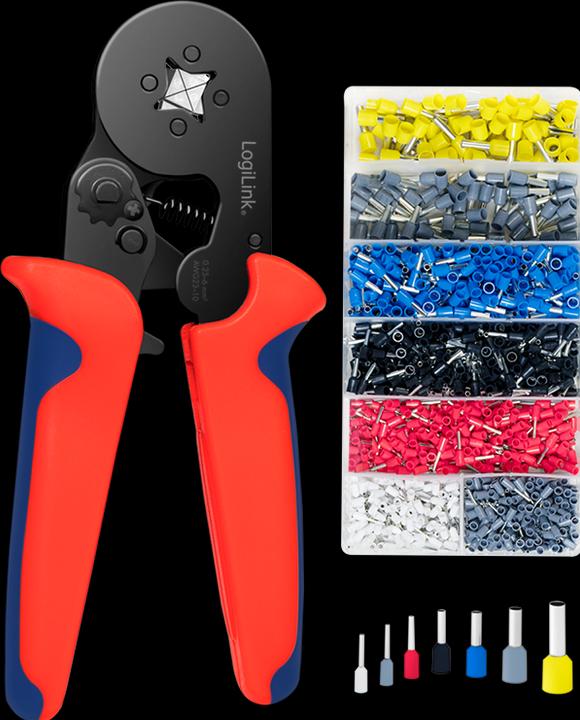 Actual product image LogiLink Wire end ferrule crimping pliers incl. 1200 wire end ferrules (180 mm)