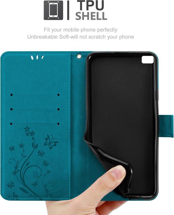 Image du produit Cadorabo Couverture du livre de fleurs (Huawei P8)