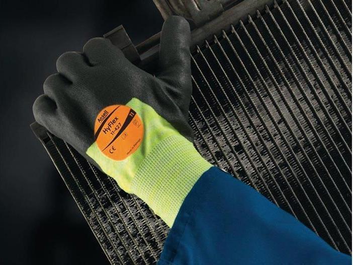Image du produit Ansell Gants HyFlex® 11-427 taille 9 gris/jaune clair EN 388, EN 407 EPI catégorie III (9)