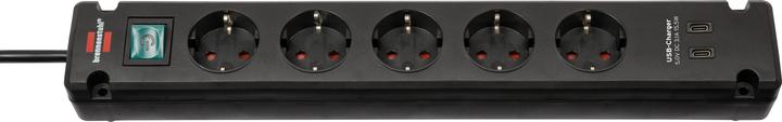 Productafbeelding Brennenstuhl 1150660415 Meervoudige wandcontactdoos met schakelaar Zwart aardcontact 1 S (5 x, CEE 7/3, 3 m)
