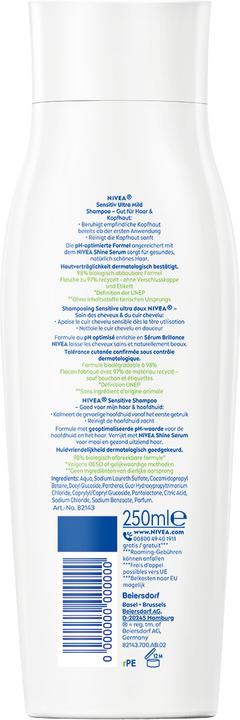 Produktbild NIVEA Ultra Sensitive mildes Shampoo (250 ml, Flüssiges Shampoo)