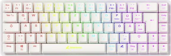 Produktbild Sharkoon PureWriter W65 White Kailh Brown DE (DE, Kabellos, Kabelgebunden)