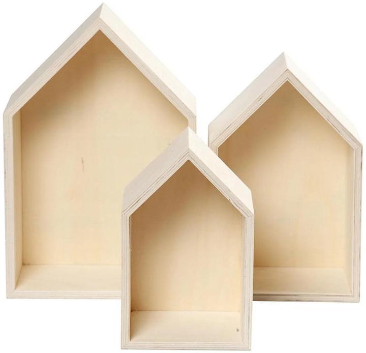 Produktbild Creativ Company Wandregal Haus Set (20 x 10 x 31 cm)