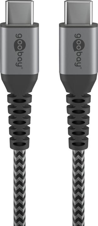 Goobay USB-C Kabel, Textil, Metallstecker, extra robust (0.50 m, USB 2.0)