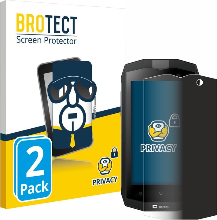 Produktbild BROTECT Sichtschutzfolie Anti-Spy Privacy Folie Blaulicht-Schutz (2 Stück, Crosscall Trekker M1 Core)
