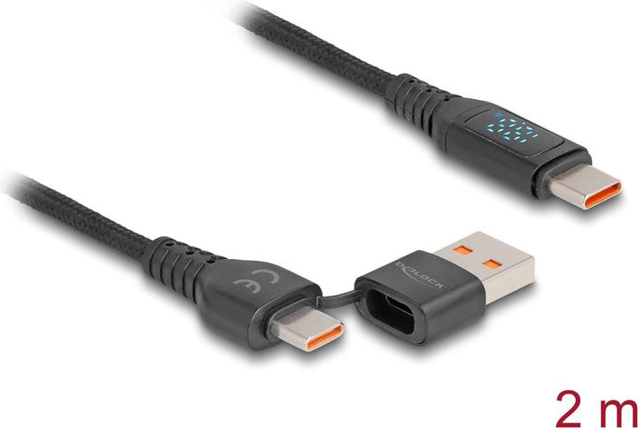 Produktbild Delock 88137 - Sync- & Ladekabel USB-C -> A/C Ladedisplay 140 W 1.2 m (1.20 m, USB 2.0)