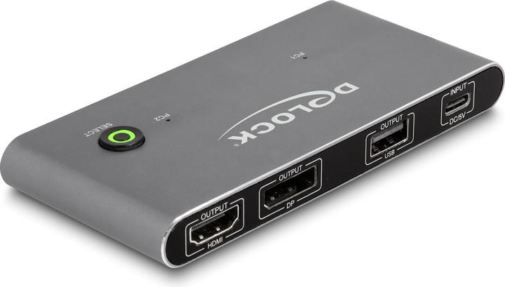 Immagine prodotto Delock Commutatore KVM USB-C™ per HDMI e DisplayPort 8K MST con USB 2.0