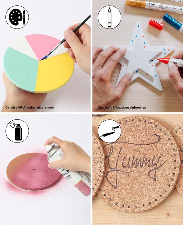 Image du produit I Am Creative Dessous de plat en liège, dessous de plat pour poêle et casserole, set de 5 pcs. (5 x, Dessous de poêle)