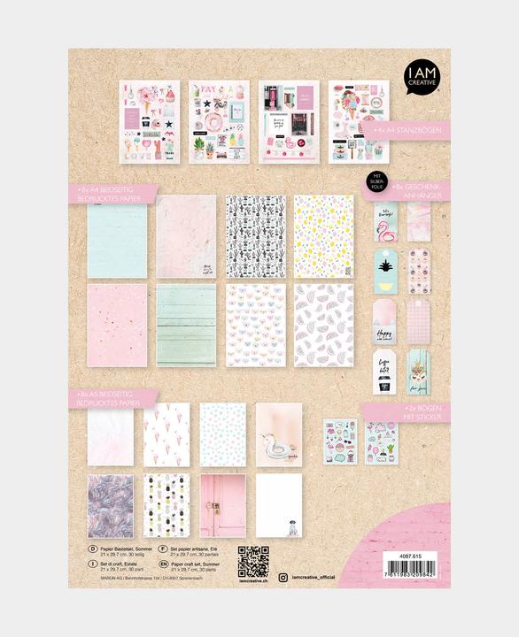 Produktbild I Am Creative Papier Bastelset (200 g/m², 30 x)