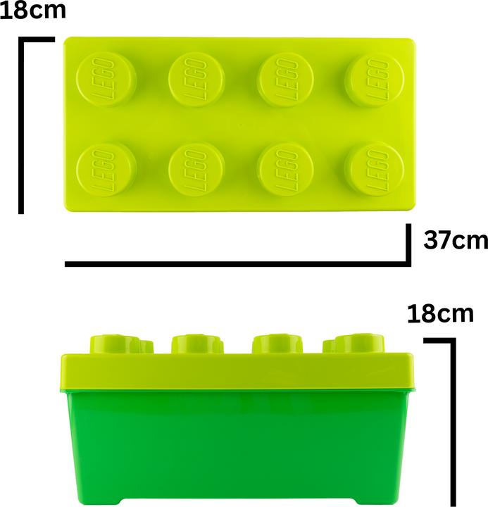 Actual product image LEGO Aufbewahrungsbox Gruen Mittelgross mit Deckel Stapelbar - NEU! Menge 1x
