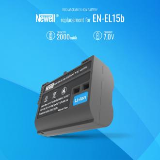 Produktbild Newell Set aus DL-USB-C Zweikanal-Ladegerät und zwei EN-EL15b-Akkus für Nikon (Kamera Akku Ladegerät)