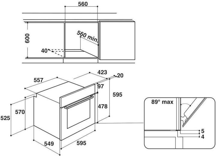 Immagine prodotto Hotpoint Forno Ariston da incasso66 L, 3300 Watt