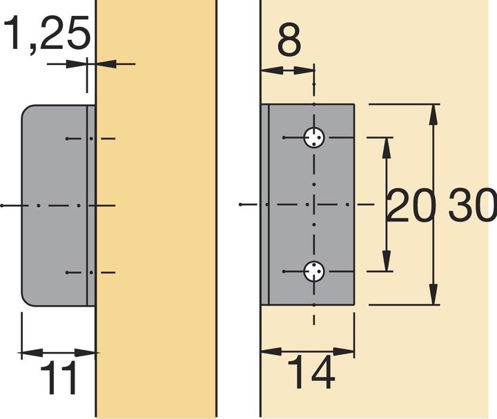 Produktbild Hettich Prestige 2000 | Drehstangenschloss Set, Dornmass 15 mm, Ø¸ 18mm