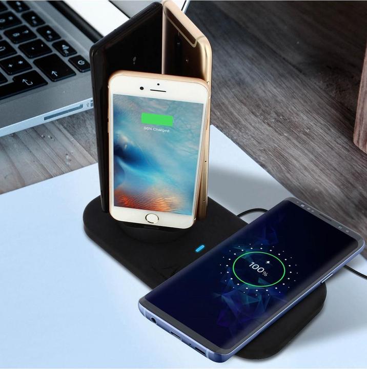 Actual product image Akashi USB-C / Lightning / Micro-USB / QI 4-in-1 charging station (10 W)