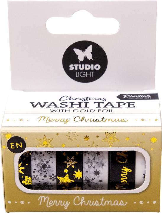 Image du produit art by marlene Washi tape Black/white Gold Essentials
