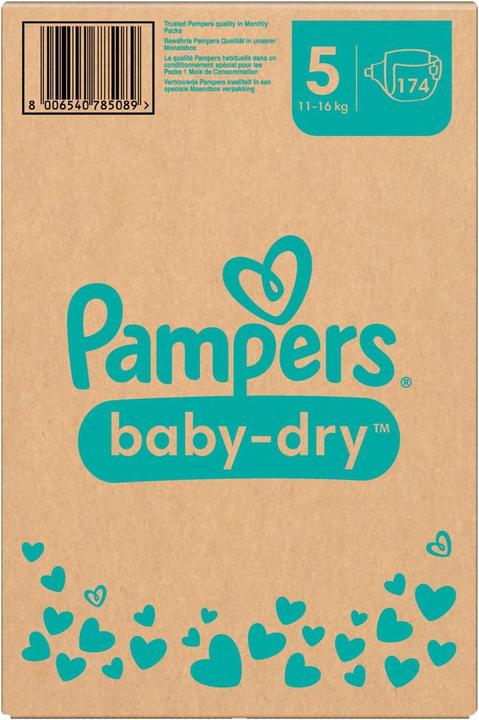 Produktbild Pampers Baby-Dry (Gr. 5, Monatsbox, 174 Stück)