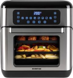 Image du produit Inventum GF1200HLD - Airfryer oven - Friteuse à vapeur avec mand mandrin rouge - Inhoud 12 liter - Zwart/RVS