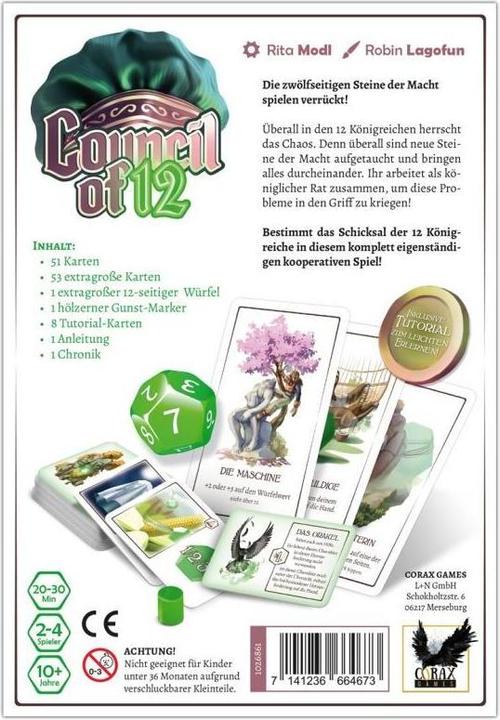 Produktbild Corax Games 1026861 - Council of 12 - Kartenspiel für 2 bis 4 Spieler (DE-Ausgabe) (Deutsch)