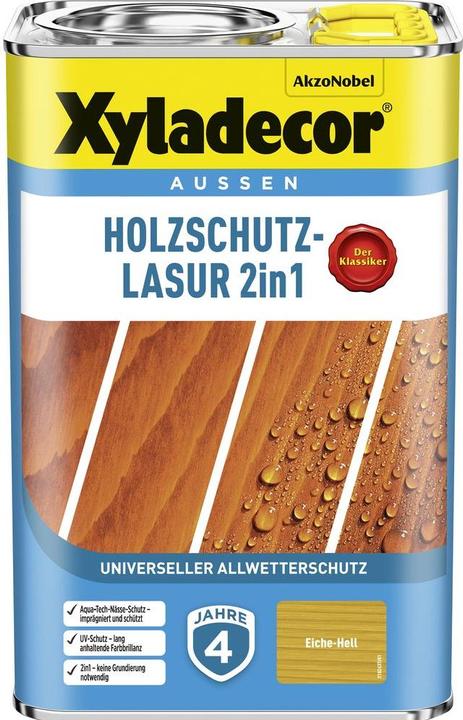 Produktbild Xyladecor Holzschutz-Lasur Eiche Hell 4 L (Eiche hell, 4 l)
