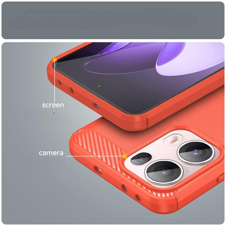 Produktbild Cover-Discount OPPO Reno13 Pro 5G - Metall Carbon Look Hülle (Oppo Reno 5G)