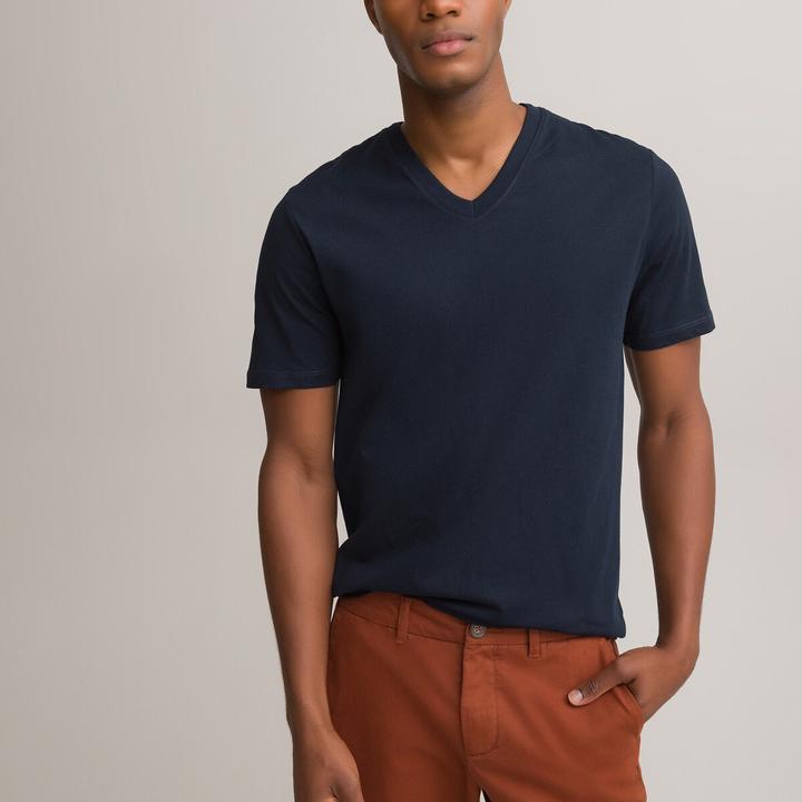 Image du produit La Redoute Collections T-Shirt mit V-Ausschnitt (M)