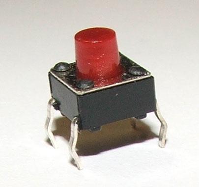 Immagine prodotto Play-Zone Pulsante di stampa 6 x 6 x 6mm Rosso/Nero