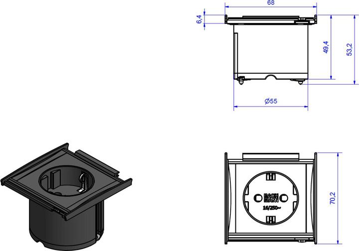 Actual product image Bachmann KAPSA XX-Small 1x protective contact mounting plug