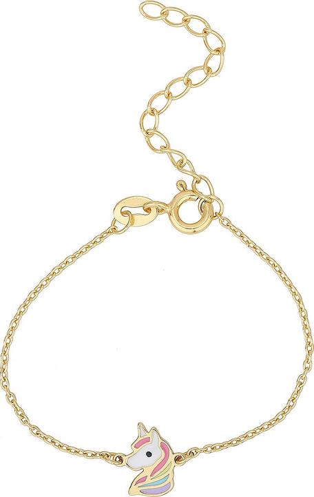 Immagine prodotto Leyda Gioielli per bambini a forma di cavallo (16 cm, Smalto, Argento 925 1 micron placcato oro giallo 18k)
