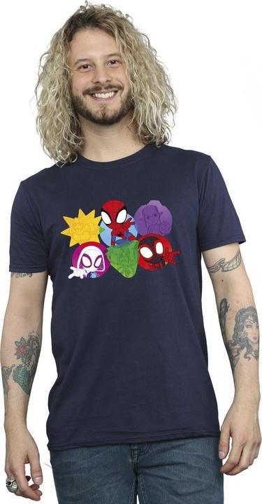 Image du produit - T-shirt SPIDEY AND HIS AMAZING FRIENDS FACES - Homme (L)
