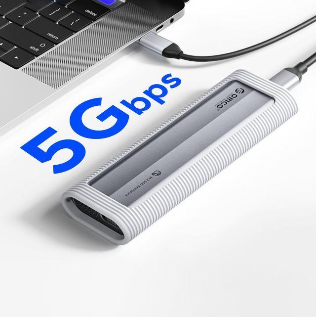 Image du produit Orico SSD Enclosure AXM2-G2-V1 for SATA M.2 NVMe, Grey (M.2 2280)