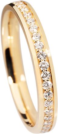 Image du produit Natsumi Schmuck Bague diamant Alliance or jaune 18C/750 F/G VS néon canal (51, Or 750/18 K)