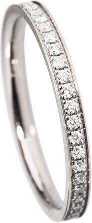Produktbild Natsumi Schmuck Diamantring Alliance Weissgold 18K/750 F/G VS Pavefassung (48, 750/18 K Gold)