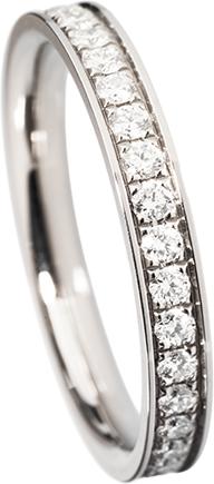 Immagine prodotto Natsumi Schmuck Anello con diamante Alliance White Gold 18K/750 F/G VS Pave Setting 48 / 15,3 mm Ø (48, Oro 750/18 K)