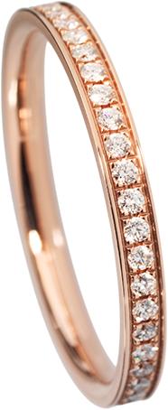 Natsumi Schmuck Diamantring Alliance Rotgold 18K/750 F/G VS Pavefassung (53, 750/18 K Gold)