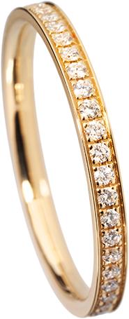 Image du produit Natsumi Schmuck Bague diamant Alliance or jaune 18C/750 F/G VS sertie pavé (58, Or 750/18 K)