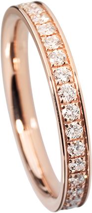 Natsumi Schmuck Diamantring Alliance Rotgold 18K/750 F/G VS Pavefassung (52, 750/18 K Gold)