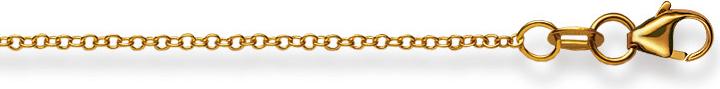 Immagine prodotto Natsumi Schmuck Collana in oro giallo 18K/750 con ancora rotonda da 1,5 mm 45 cm (Oro giallo 750/18 K Oro giallo, 45 cm)