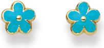 Natsumi Schmuck Ohrstecker Blume Gold 18K/750 (750/18 K Gelbgold)
