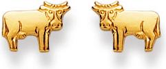 Natsumi Schmuck Ohrstecker Kuh Gold 18K/750 (750/18 K Gelbgold)