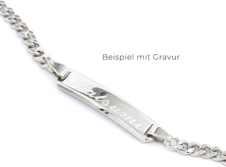 Actual product image Natsumi Schmuck ID bracelet silver 925 tank 21 cm (21 cm, 925 Sterling silver)