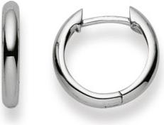 Produktbild Natsumi Schmuck Klappcreolen Weissgold 18K/750 Ø 13mm Rund (750/18 K Weissgold)