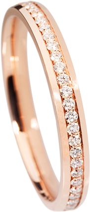 Immagine prodotto Natsumi Schmuck Anello con diamante Alliance Red Gold 18K/750 F/G VS Neon Channel (50, Oro 750/18 K)