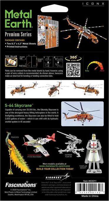 Immagine prodotto Metal Earth ICONX - Skycrane Sikorsky S-64