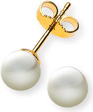 Produktbild Natsumi Schmuck Ohrstecker Perle Gelbgold 18K/750 Ø 6.0-6.5mm (750/18 K Gelbgold)