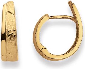 Natsumi Schmuck Klappcreolen Gelbgold 18K/750 Strukturiert (750/18 K Gelbgold)