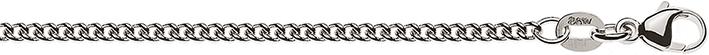 Image du produit Natsumi Schmuck Collier en or blanc 18K/750 carapace ronde 2.1mm (Or blanc 750/18 K, 40 cm)