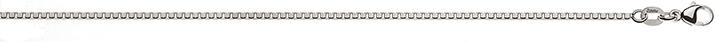 Immagine prodotto Natsumi Schmuck Collana in oro bianco 18K/750 veneziana 1,4mm (Oro bianco 750/18 K, 55 cm)