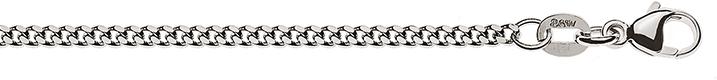 Immagine prodotto Natsumi Schmuck Collana in oro bianco 18K/750 carrarmato 2.1mm (Oro bianco 750/18 K, 40 cm)